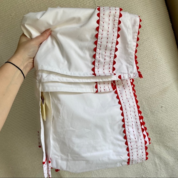 Pottery Barn Bedding Pb Barn Kids Box Pleat Skirt Dust Ruffle Red